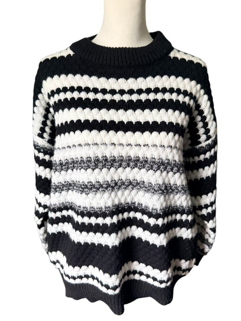 Coco + Carmen Black and White Sweater Small / Medium